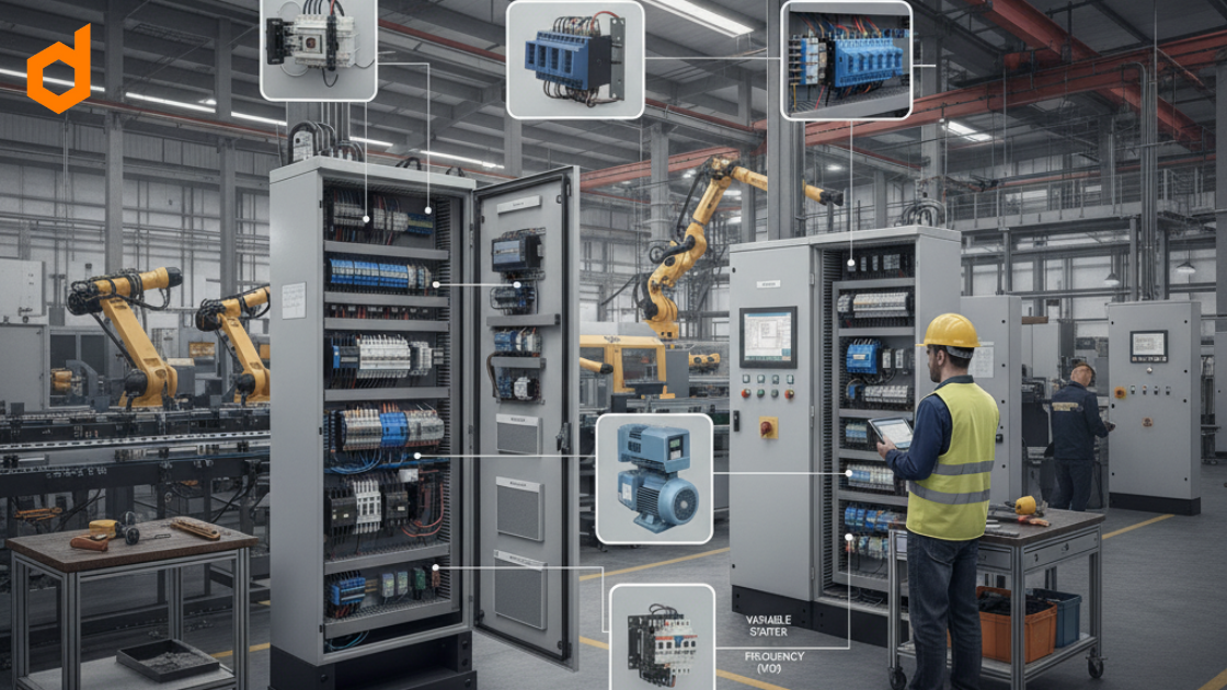 Tipos de Componentes Eléctricos en Automatización Industrial
